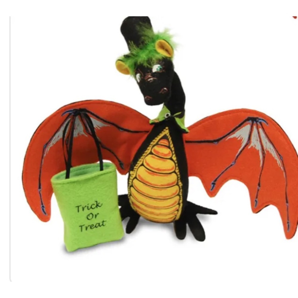 2016 Annalee Halloween Trick Or Treat Dragon 8in Plush Doll Rare